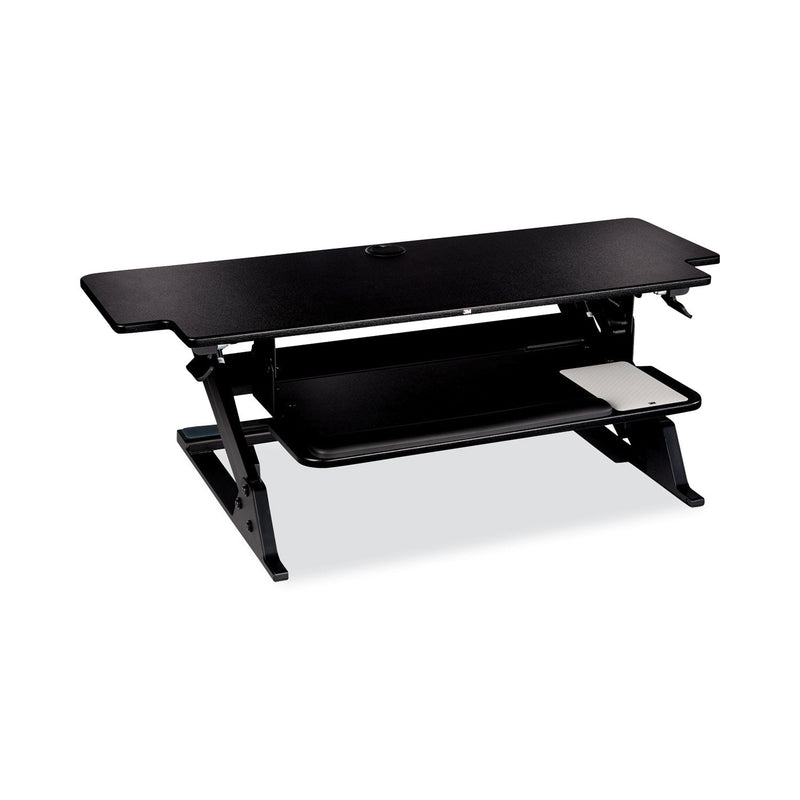 3M™ Precision Standing Desk, 42" x 23.2" x 6.2" to 20", Black (MMMSD70B)