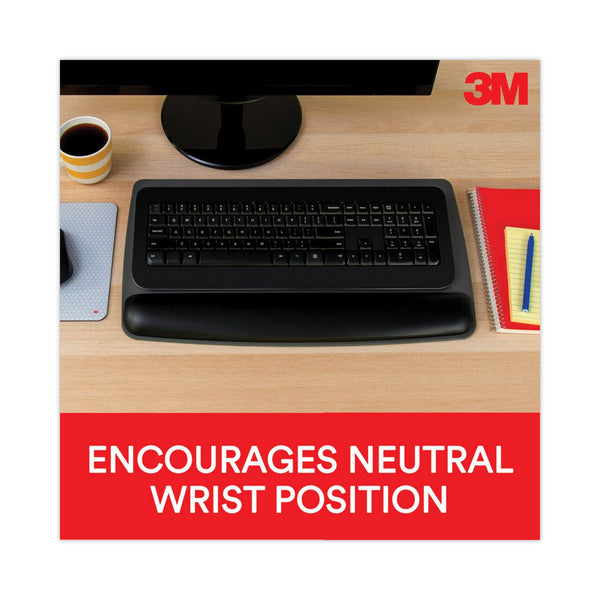 3M™ Antimicrobial Gel Keyboard Wrist Rest Platform, 19.6 x 10.6, Black/Gray/Silver (MMMWR420LE)