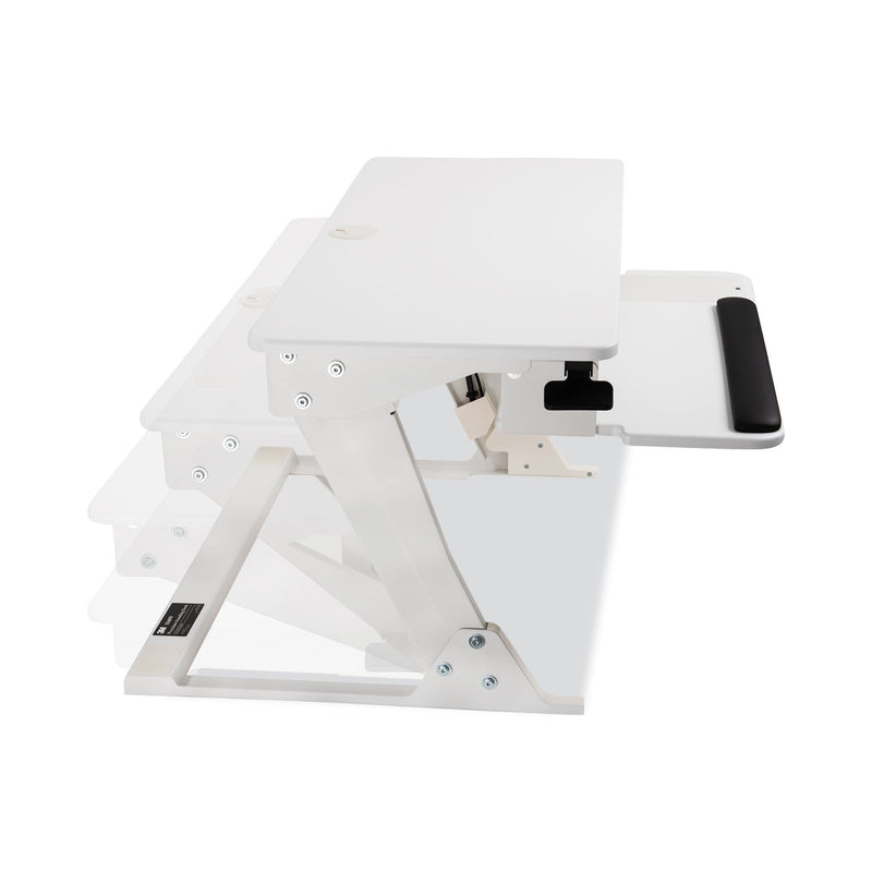 3M™ Precision Standing Desk, 35.4" x 23.2" x 6.2" to 20", White (MMMSD60W)