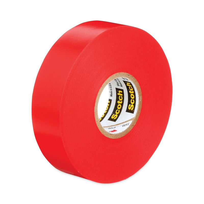 3M™ Scotch 35 Vinyl Electrical Color Coding Tape, 3" Core, 0.75" x 66 ft, Red (500-10810)