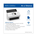 Brother ADS-3300W High-Speed Desktop Scanner, 600 dpi Optical Resolution, 60-sheet ADF (BRTADS3300W)