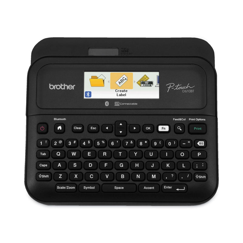 Brother P-Touch Business Professional Connected Label Maker, 30 mm/s Print Speed, 10.2 x 4.8 x 12.6 (BRTPTD610BT)