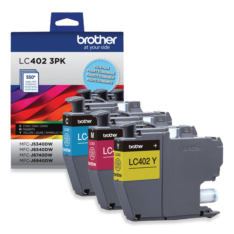 Brother Original Standard Yield Inkjet Ink Cartridge - Cyan, Magenta, Yellow - 3 Pack - Inkjet - Standard Yield - 3 Pack (BRTLC4023PKS)