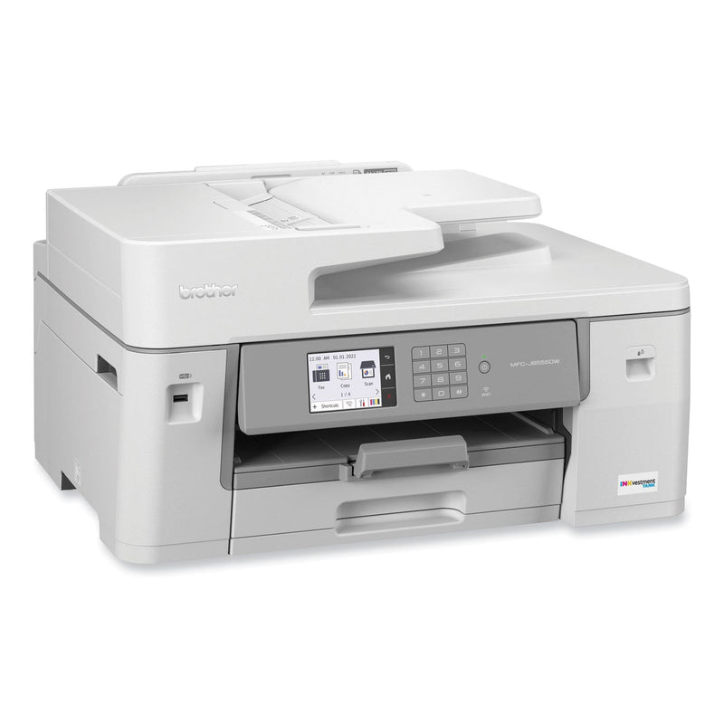 Brother MFC-J6555DW INKvestment Tank All-in-One Color Inkjet Printer, Copy/Fax/Print/Scan (BRTMFCJ6555DW)