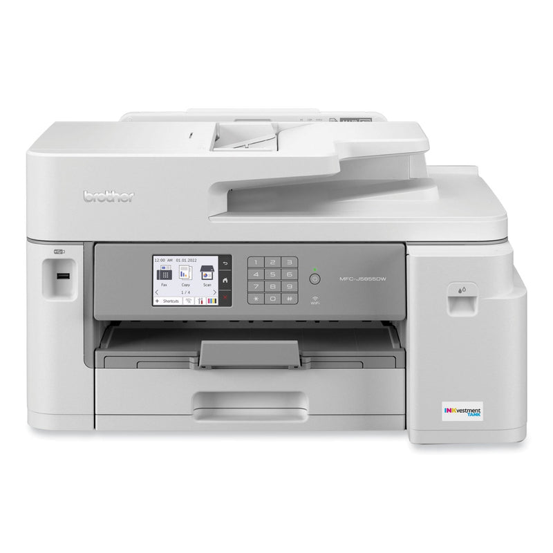Brother MFC-J5855DW INKvestment Tank All-in-One Color Inkjet Printer, Copy/Fax/Print/Scan (BRTMFCJ5855DW)