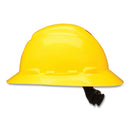 3M™ SecureFit Full Brim Hard Hat with Uvicator, Four-Point Ratchet Suspension, Yellow (MMMH802SFRUV)