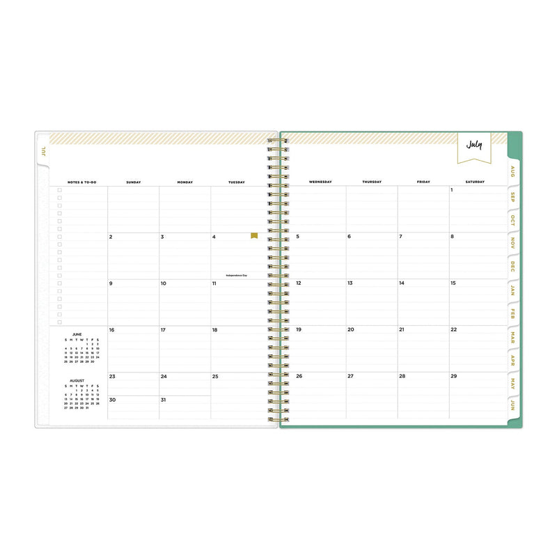Blue Sky® Day Designer Academic Year Weekly/Monthly Frosted Planner, Palms Artwork, 11 x 8.5, 12-Month (July to June): 2024 to 2025 (BLS137891)