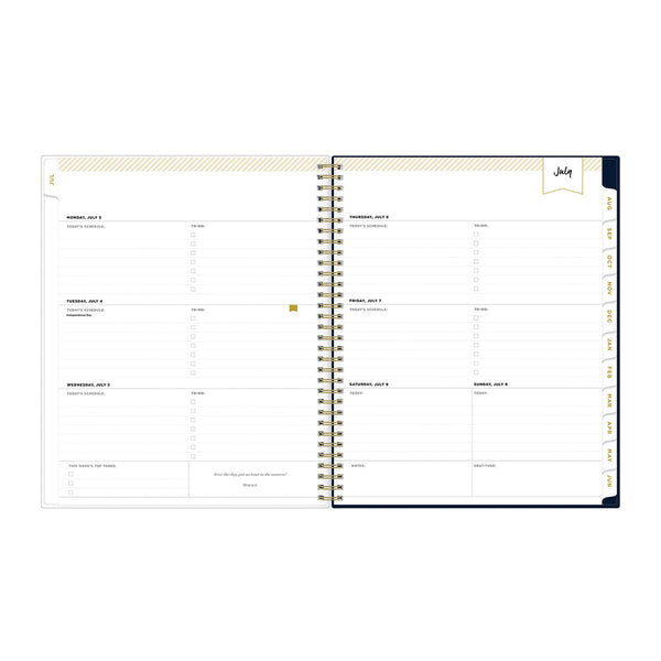 Blue Sky® Day Designer Peyton Create-Your-Own Cover Weekly/Monthly Planner, Floral, 11 x 8.5, Navy, 12-Month (July to June): 2024-2025 (BLS107924)