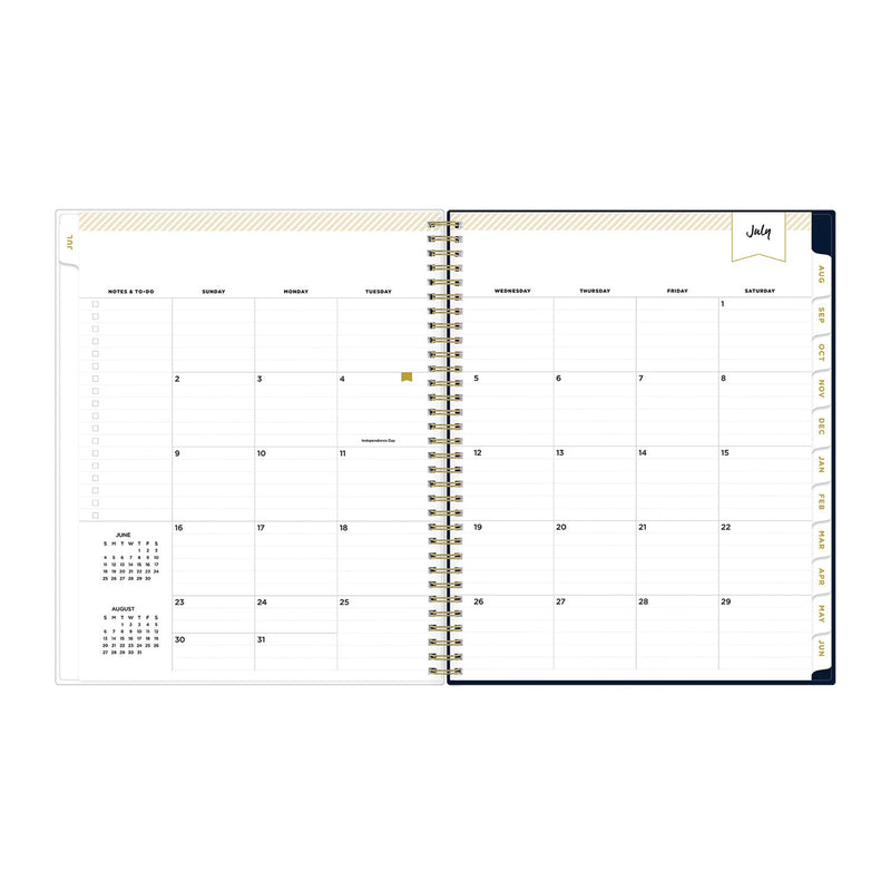 Blue Sky® Day Designer Peyton Create-Your-Own Cover Weekly/Monthly Planner, Floral, 11 x 8.5, Navy, 12-Month (July to June): 2024-2025 (BLS107924)