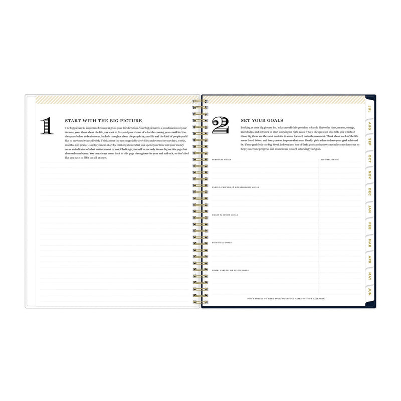 Blue Sky® Day Designer Peyton Create-Your-Own Cover Weekly/Monthly Planner, Floral, 11 x 8.5, Navy, 12-Month (July to June): 2024-2025 (BLS107924)