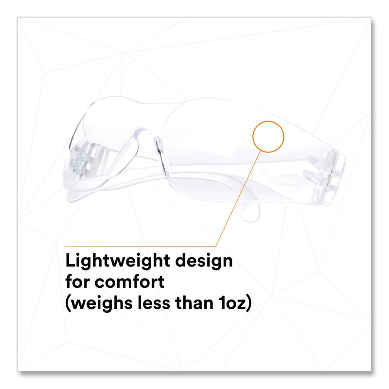 3M™ Virtua Protective Eyewear, Clear Polycarbonate Frame, Clear Polycarbonate Lens (MMM1122008000)