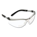 3M™ BX Molded-In Diopter Safety Glasses, +2.0 Diopter Strength, Black/Silver Plastic Frame, Clear Polycarbonate Lens (MMM1137500000)