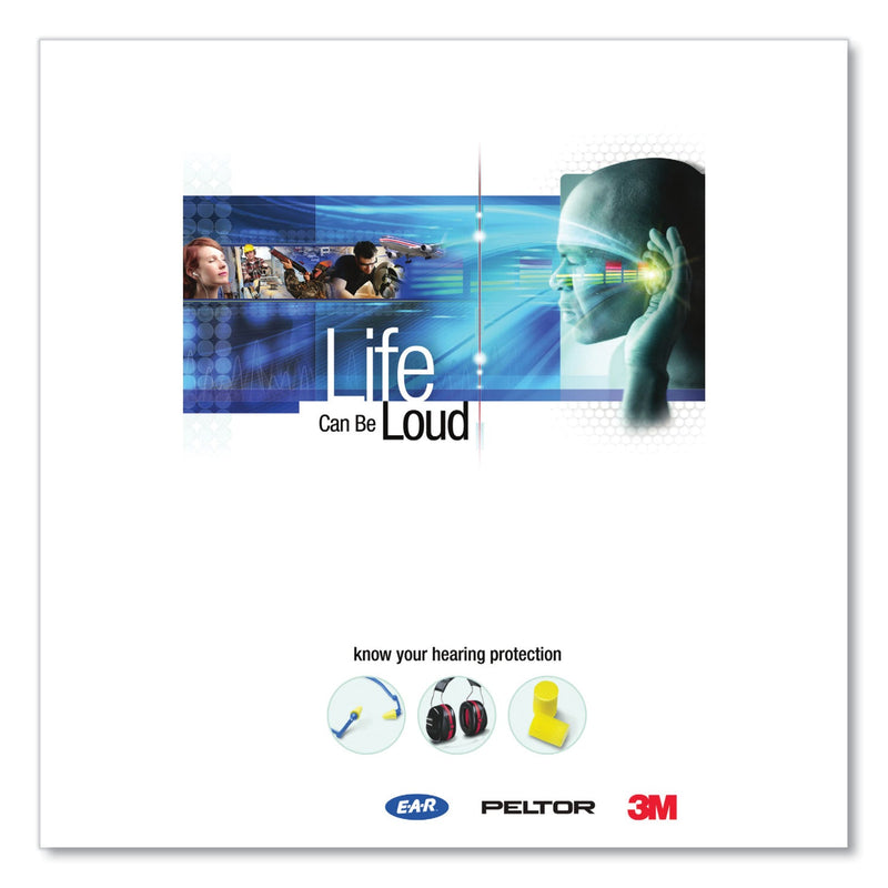 3M™ E-A-R Push-Ins Single Use Earplugs, Corded, 28 dB NRR, Blue/Yellow, 200 Pairs (MMM3183000)