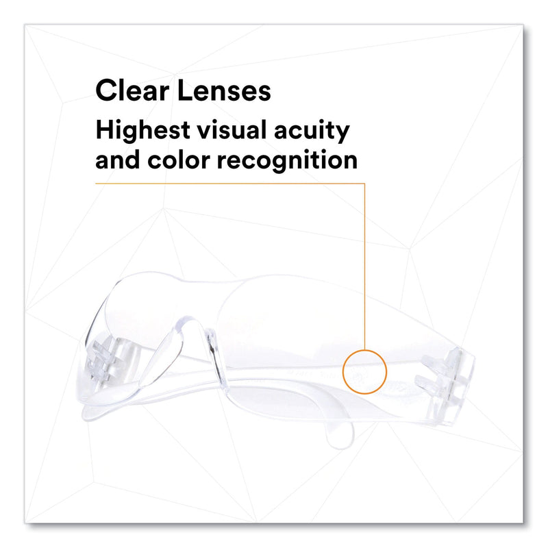 3M™ Virtua Protective Eyewear, Clear Polycarbonate Frame, Clear Polycarbonate Lens (MMM1122008000)