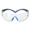 3M™ SecureFit Protective Eyewear, 400 Series, Black/Blue Plastic Frame, Clear Polycarbonate Lens (MMMSF401SGAFBLU)