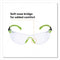 3M™ Solus 1000-Series Safety Glasses, Black/Green Plastic Frame, Clear Polycarbonate Lens (MMMS1201SGAF)