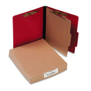 ACCO ColorLife PRESSTEX Classification Folders, 1 Divider, Letter Size, Executive Red, 10/Box (ACC15649)