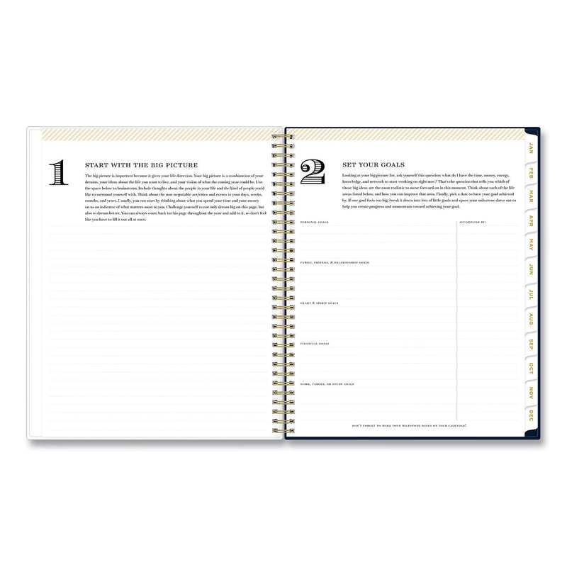 Blue Sky® Day Designer Peyton Create-Your-Own Cover Weekly/Monthly Planner, Floral Artwork, 11 x 8.5, Navy, 12-Month (Jan to Dec): 2025 (BLS103617)