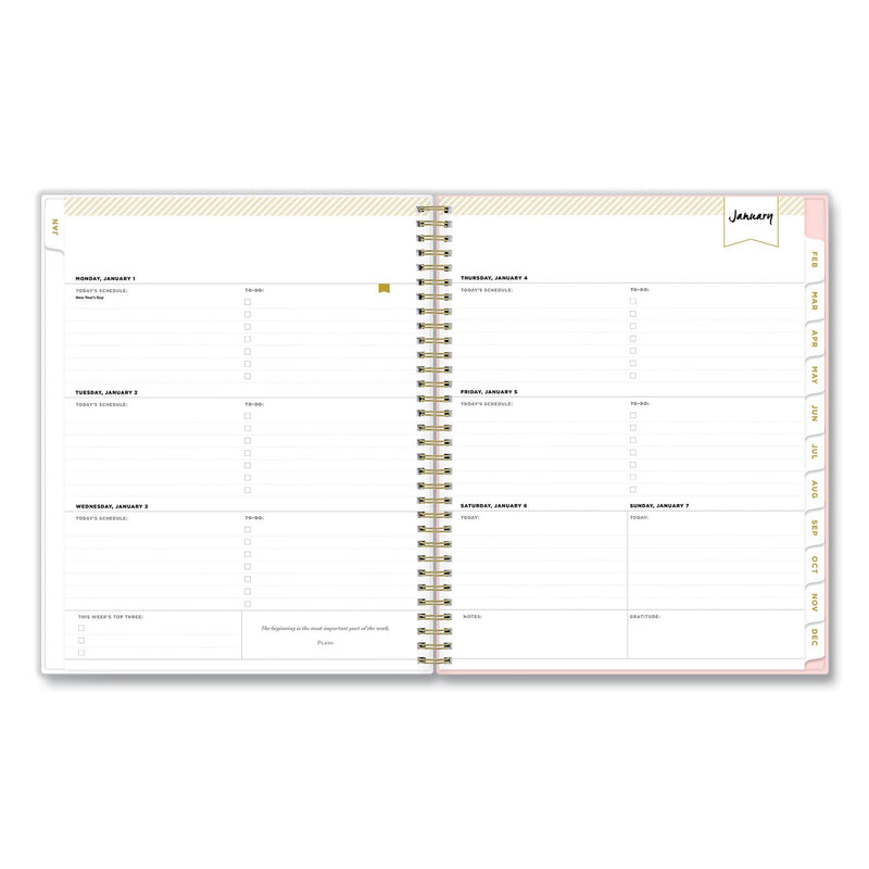 Blue Sky® Day Designer Coming Up Roses Create-Your-Own Cover Weekly/Monthly Planner, Roses Artwork, 11 x 8.5, 12-Month (Jan-Dec): 2025 (BLS140092)