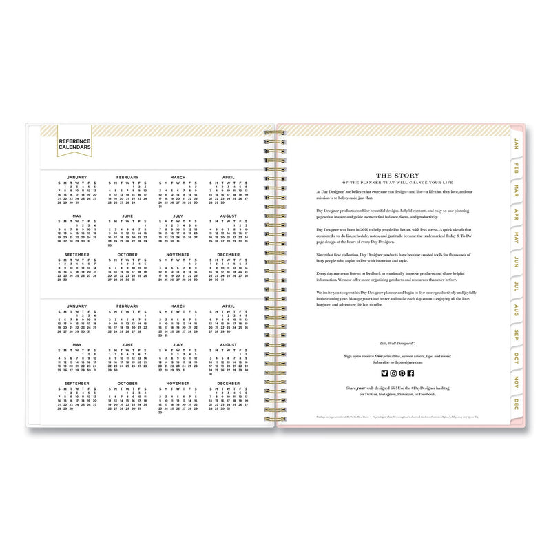 Blue Sky® Day Designer Coming Up Roses Create-Your-Own Cover Weekly/Monthly Planner, Roses Artwork, 11 x 8.5, 12-Month (Jan-Dec): 2025 (BLS140092)