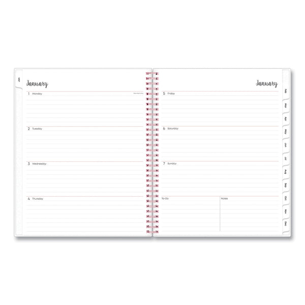 Blue Sky® Joselyn Weekly/Monthly Planner, Floral Artwork, 11 x 8.5, Pink/Peach/Black Cover, 12-Month (Jan to Dec): 2025 (BLS110394)
