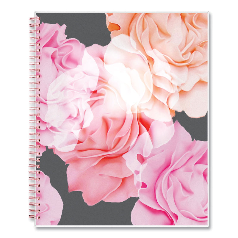 Blue Sky® Joselyn Weekly/Monthly Planner, Floral Artwork, 11 x 8.5, Pink/Peach/Black Cover, 12-Month (Jan to Dec): 2025 (BLS110394)
