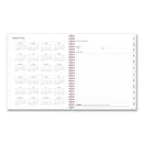 Blue Sky® Joselyn Monthly Wirebound Planner, Floral Artwork, 10 x 8, Pink/Peach/Black Cover, 12-Month (Jan to Dec): 2025 (BLS110395)