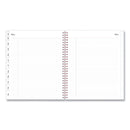 Blue Sky® Joselyn Monthly Wirebound Planner, Floral Artwork, 10 x 8, Pink/Peach/Black Cover, 12-Month (Jan to Dec): 2025 (BLS110395)