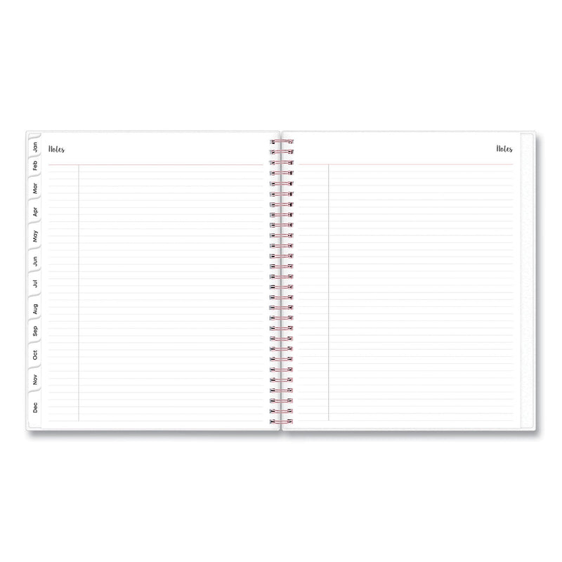 Blue Sky® Joselyn Monthly Wirebound Planner, Floral Artwork, 10 x 8, Pink/Peach/Black Cover, 12-Month (Jan to Dec): 2025 (BLS110395)