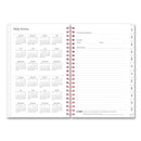 Blue Sky® Joselyn Weekly/Monthly Planner, Floral Artwork, 8 x 5, Pink/Peach/Black Cover, 12-Month (Jan to Dec): 2025 (BLS110396)