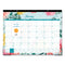 Blue Sky® Reflections Desk Pad Calendar, Floral Artwork, 22 x 17, Assorted Sheet Colors, Black Binding, 12-Month (Jan to Dec): 2025 (BLS117886)