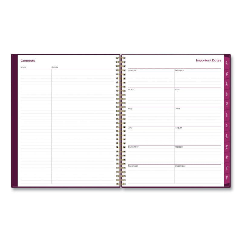 Blue Sky® Gili Weekly/Monthly Planner, Jewel Tone Artwork, 11 x 8.5, Plum Cover, 12-Month (Jan to Dec): 2025 (BLS117889)