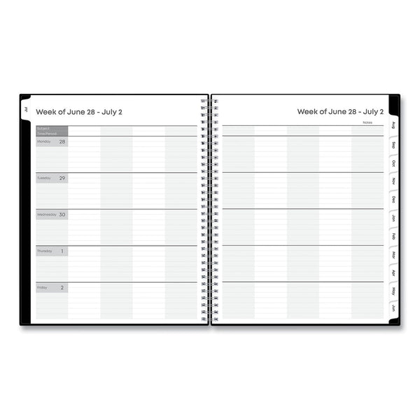 Blue Sky® Teacher's Solid Black Weekly/Monthly Lesson Planner, 2024 to 2025, Nine Classes, Black Cover, (144) 11 x 8.5 Pages (BLS134433)
