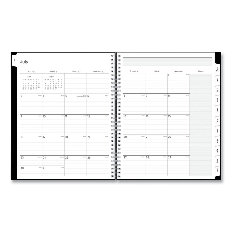 Blue Sky® Teacher's Solid Black Weekly/Monthly Lesson Planner, 2024 to 2025, Nine Classes, Black Cover, (144) 11 x 8.5 Pages (BLS134433)
