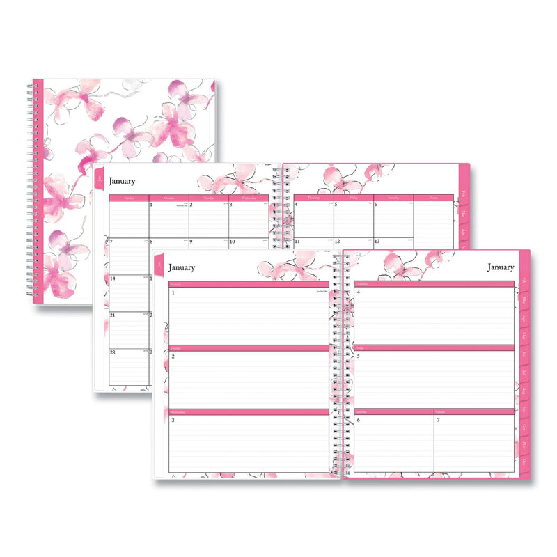 Blue Sky® Breast Cancer Awareness Create-Your-Own Cover Weekly/Monthly Planner, Orchids Artwork, 11 x 8.5, 12-Month (Jan to Dec): 2025 (BLS137268)