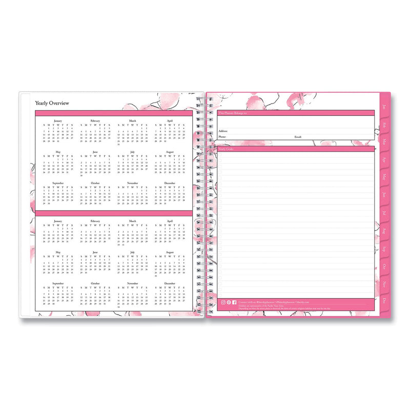 Blue Sky® Breast Cancer Awareness Create-Your-Own Cover Weekly/Monthly Planner, Orchids Artwork, 11 x 8.5, 12-Month (Jan to Dec): 2025 (BLS137268)