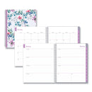 Blue Sky® Laila Create-Your-Own Cover Weekly/Monthly Planner, Wildflower Artwork, 11 x 8.5, Purple/Blue/Pink, 12-Month (Jan-Dec): 2025 (BLS137273)