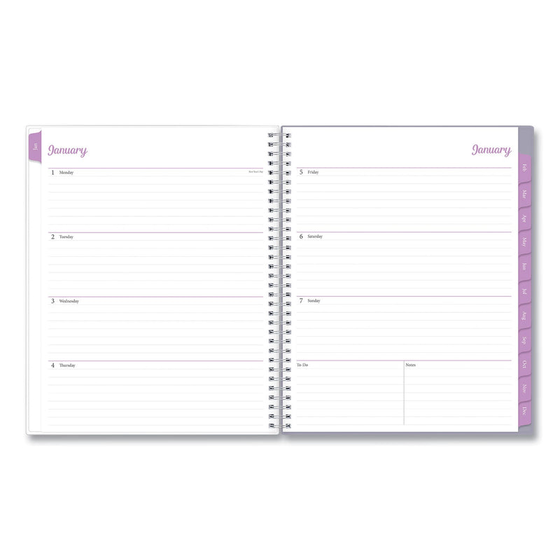 Blue Sky® Laila Create-Your-Own Cover Weekly/Monthly Planner, Wildflower Artwork, 11 x 8.5, Purple/Blue/Pink, 12-Month (Jan-Dec): 2025 (BLS137273)