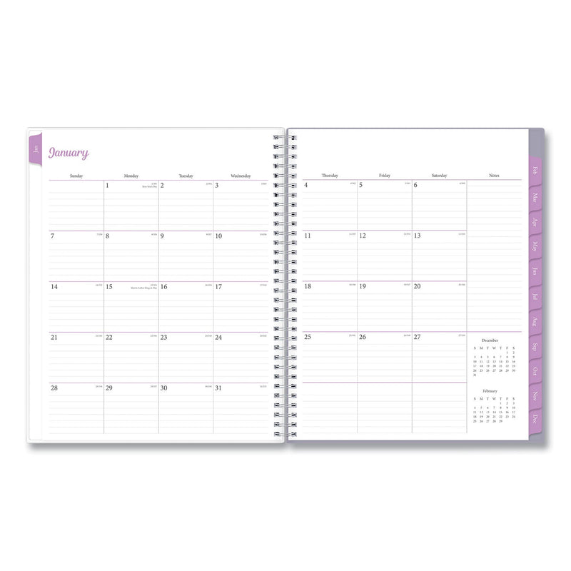 Blue Sky® Laila Create-Your-Own Cover Weekly/Monthly Planner, Wildflower Artwork, 11 x 8.5, Purple/Blue/Pink, 12-Month (Jan-Dec): 2025 (BLS137273)