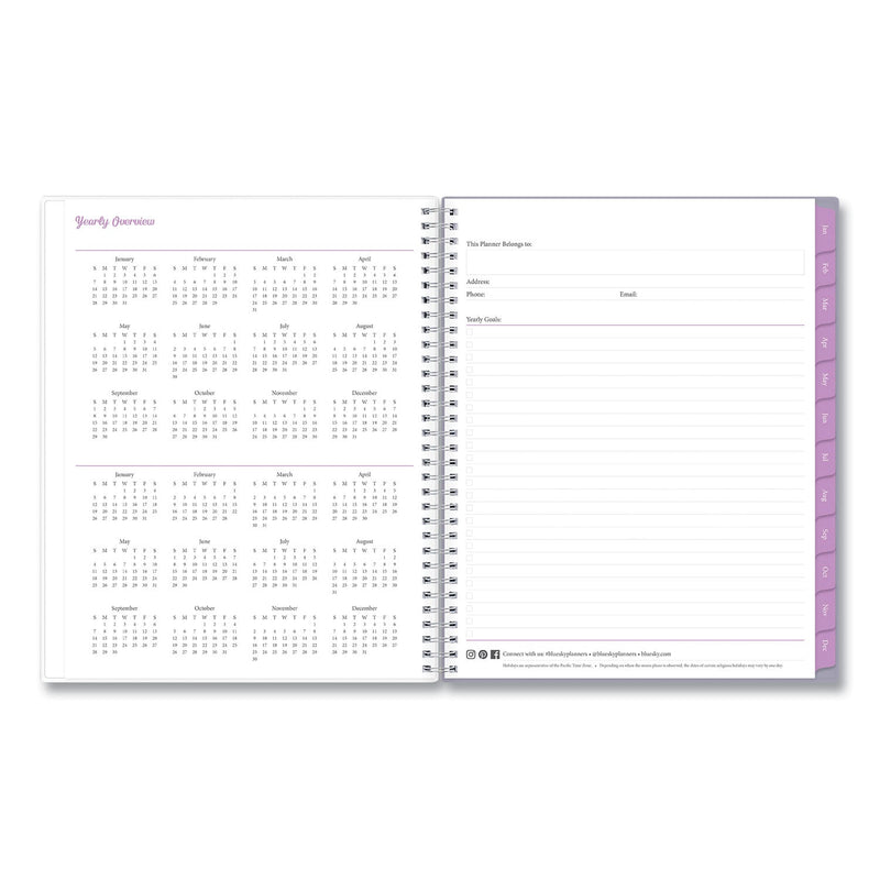 Blue Sky® Laila Create-Your-Own Cover Weekly/Monthly Planner, Wildflower Artwork, 11 x 8.5, Purple/Blue/Pink, 12-Month (Jan-Dec): 2025 (BLS137273)
