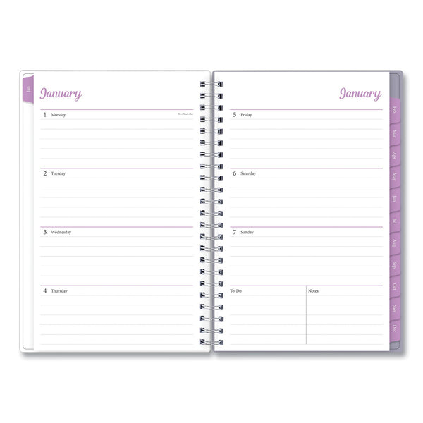 Blue Sky® Laila Create-Your-Own Cover Weekly/Monthly Planner, Wildflower Artwork, 8 x 5, Purple/Blue/Pink, 12-Month (Jan to Dec): 2025 (BLS137276)
