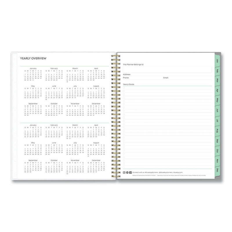 Blue Sky® Sophie Frosted Weekly/Monthly Planner, Floral Artwork, 11 x 8.5, Multicolor Cover, 12-Month (Jan to Dec): 2025 (BLS140087)