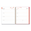 Blue Sky® Fly By Frosted Weekly/Monthly Planner, Butterflies Artwork, 11 x 8.5, Blush/Pink Cover, 12-Month (Jan to Dec): 2025 (BLS140195)