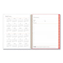 Blue Sky® Fly By Frosted Weekly/Monthly Planner, Butterflies Artwork, 11 x 8.5, Blush/Pink Cover, 12-Month (Jan to Dec): 2025 (BLS140195)