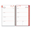 Blue Sky® Fly By Frosted Weekly/Monthly Planner, Butterflies Artwork, 8 x 5, Blush/Pink Cover, 12-Month (Jan to Dec): 2025 (BLS140196)