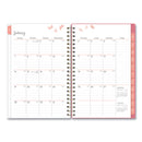 Blue Sky® Fly By Frosted Weekly/Monthly Planner, Butterflies Artwork, 8 x 5, Blush/Pink Cover, 12-Month (Jan to Dec): 2025 (BLS140196)
