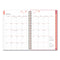 Blue Sky® Fly By Frosted Weekly/Monthly Planner, Butterflies Artwork, 8 x 5, Blush/Pink Cover, 12-Month (Jan to Dec): 2025 (BLS140196)