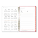 Blue Sky® Fly By Frosted Weekly/Monthly Planner, Butterflies Artwork, 8 x 5, Blush/Pink Cover, 12-Month (Jan to Dec): 2025 (BLS140196)