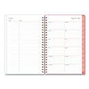 Blue Sky® Fly By Frosted Weekly/Monthly Planner, Butterflies Artwork, 8 x 5, Blush/Pink Cover, 12-Month (Jan to Dec): 2025 (BLS140196)