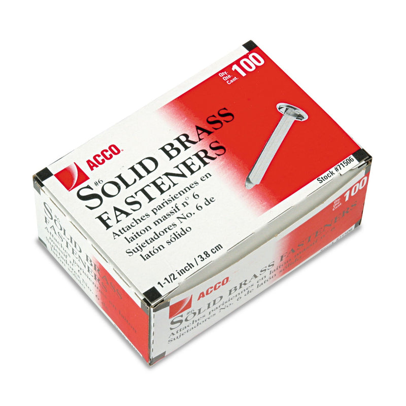 ACCO Brass Prong Paper Fasteners,